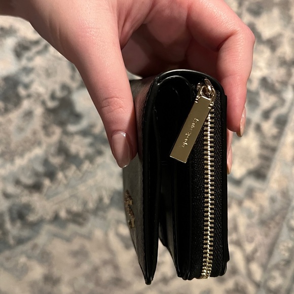 Black Kate Spade Staci Small Zip Around Wallet NWT - Picture 7 of 9
